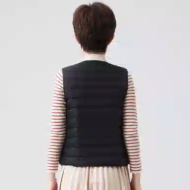 鸭鸭 经典抗寒轻薄保暖内搭外穿无领马甲 女款