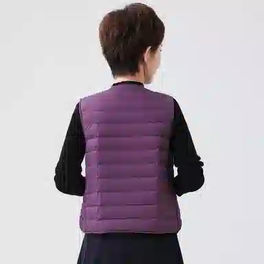 鸭鸭 经典抗寒轻薄保暖内搭外穿无领马甲 女款