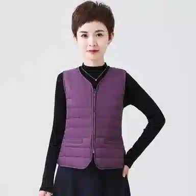鸭鸭 经典抗寒轻薄保暖内搭外穿无领马甲 女款