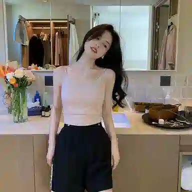 花栗鼠小姐 纯色露背吊带 女款