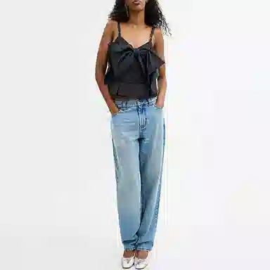 COACH SS24 Bow Zip Tank Black