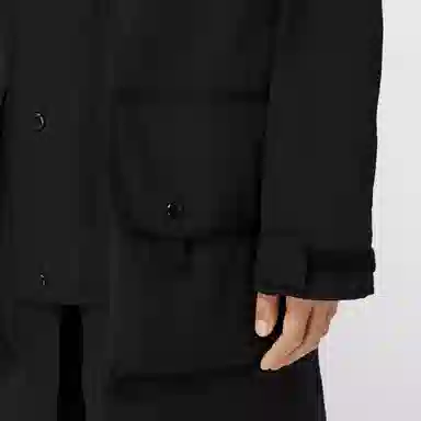 Burberry Black Hooded Trench Coat