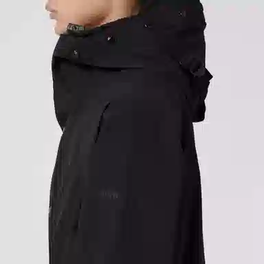 Burberry Black Hooded Trench Coat