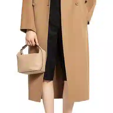 S Max Mara Double-Breasted Coat Camel