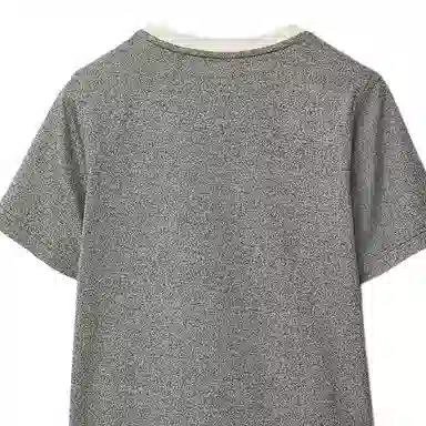 Burberry Two-Tone Cotton T-Shirt LogoT