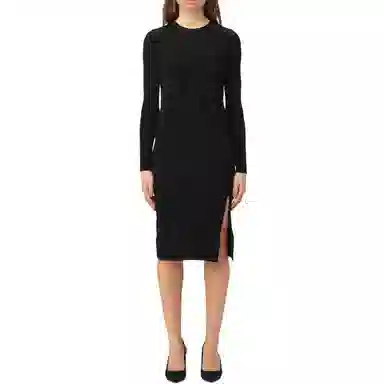 PINKO Slim Fit Long Sleeve Dress Black