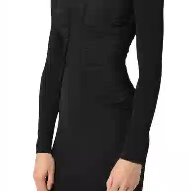 PINKO Slim Fit Long Sleeve Dress Black