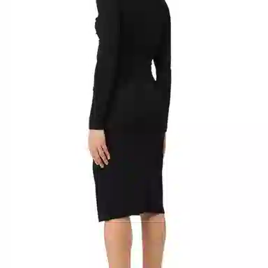 PINKO Slim Fit Long Sleeve Dress Black