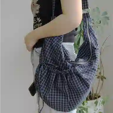 UNITE STAR Plaid Tassel Shoulder Bag