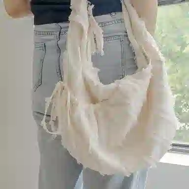 UNITE STAR Plaid Tassel Shoulder Bag