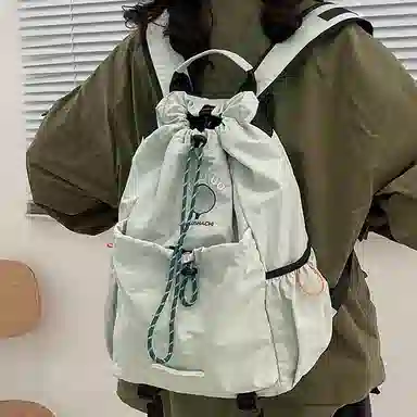 恒源祥 旅游登山健身超轻束口 尼龙 双肩包 男女同款情侣款 多色