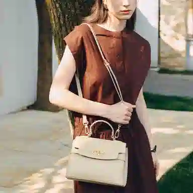 红蜻蜓 气质高级中年妈妈款 牛头层皮革 手提包 小号 女款 多色