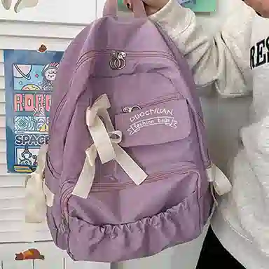 Hengyuanxiang Ins Bow Nylon Backpack