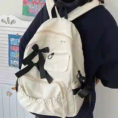 Hengyuanxiang Ins Bow Nylon Backpack