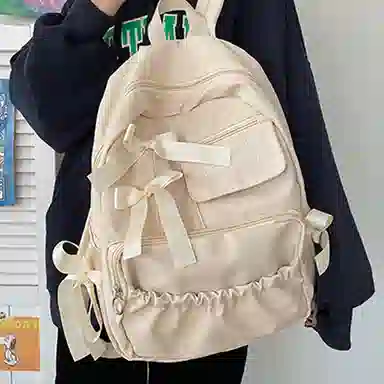 Hengyuanxiang Ins Bow Nylon Backpack
