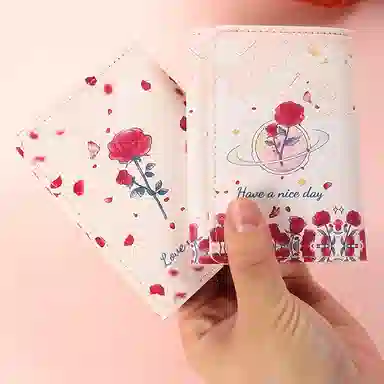 Qiajian Rose Print Card Holder