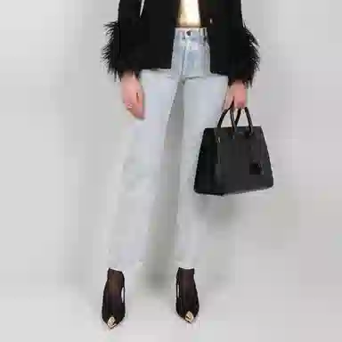 Saint Laurent FW21 Slim Distressed Multi-Pocket Denim Pants Blue