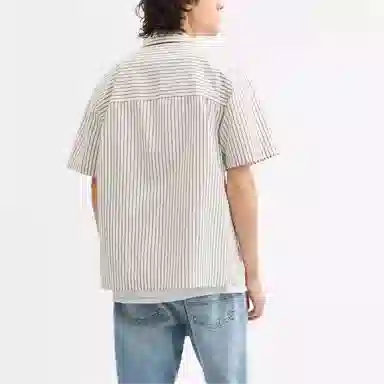 COACH SS25 Striped Camp Shirt