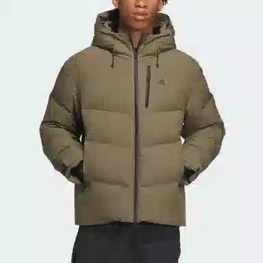 adidas 800 Puff Hooded Down Jacket Rock Layer Olive