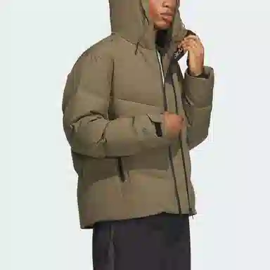 adidas 800 Puff Hooded Down Jacket Rock Layer Olive