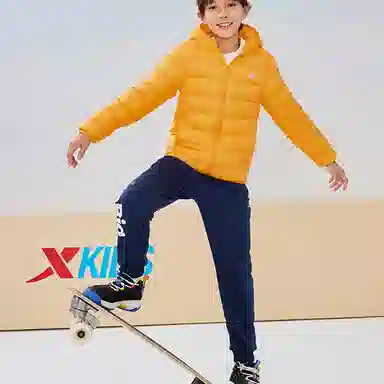 特步 字母印花运动束脚休闲裤 儿童款