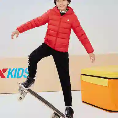 特步 字母印花运动束脚休闲裤 儿童款