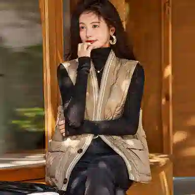 【dme】 纯色轻薄短款羽绒服马甲 女款