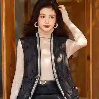 【dme】 纯色轻薄短款羽绒服马甲 女款