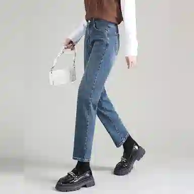 【dme】 高腰哈伦纯色牛仔裤 女款 牛仔蓝