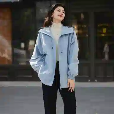 【dme】 连帽拉链休闲冲锋衣 女款