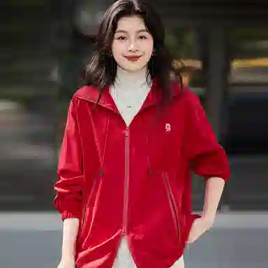 【dme】 连帽拉链休闲冲锋衣 女款