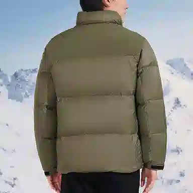 探路者 休闲防风保暖羽绒服 男款 军绿