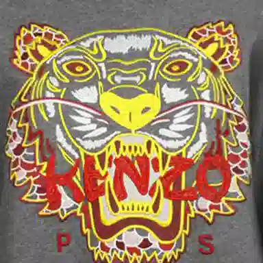 KENZO Tiger Embroidered Crewneck Sweatshirt Grey