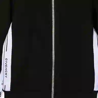 Givenchy Side Logo Zip Hoodie Black