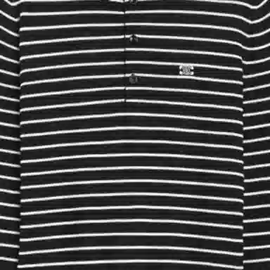 CELINE Striped Triomphe Polo In Fine Wool Polo