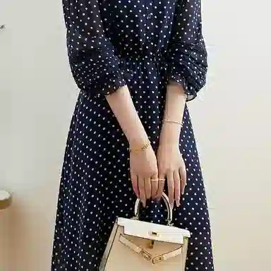 【dme】 宽松休闲立领长袖连衣裙