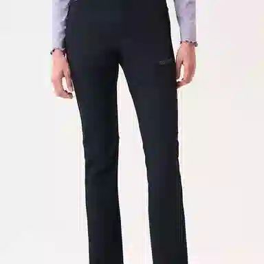 探路者 中腰防风保暖户外加绒休闲裤 女款 黑色