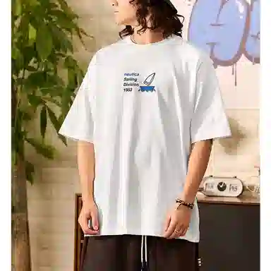 nautica white sail SS23 T