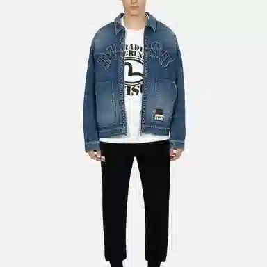 EVISU AW23 3D Seagull Logo Denim Jacket