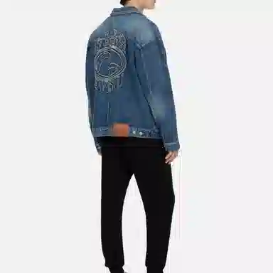 EVISU AW23 3D Seagull Logo Denim Jacket