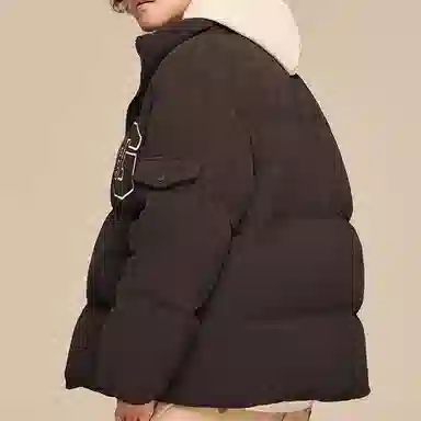 GAP Letter Print Hoodie Down Jacket Unisex