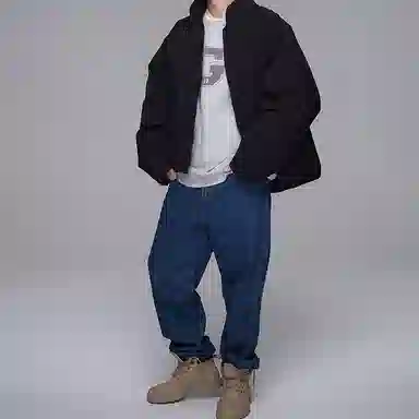 GAP FW23 Washed Straight Mid-Rise Jeans