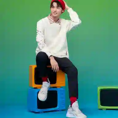 adidas neo M Cny Swt Tiger Year Limited Sweatshirt Pink White