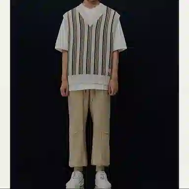 中国李宁 成龙联名功夫系列 休闲宽松束脚针织运动裤 男款 海星褐