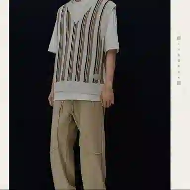 中国李宁 成龙联名功夫系列 休闲宽松束脚针织运动裤 男款 海星褐