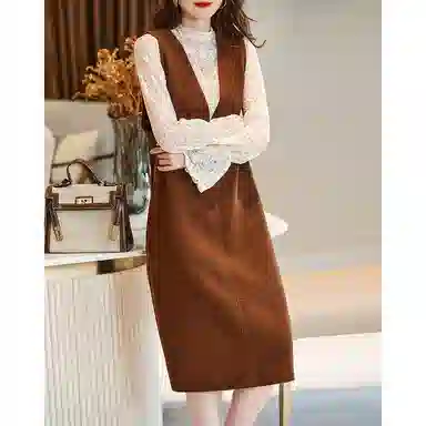 【dme】 纯色气质时尚高级感无袖连衣裙