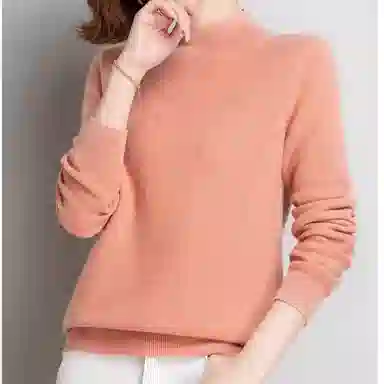 恒源祥 纯色圆领套头长袖羊绒衫 女款