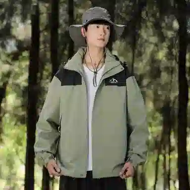 KW Mountain Print Windproof Waterproof Jacket