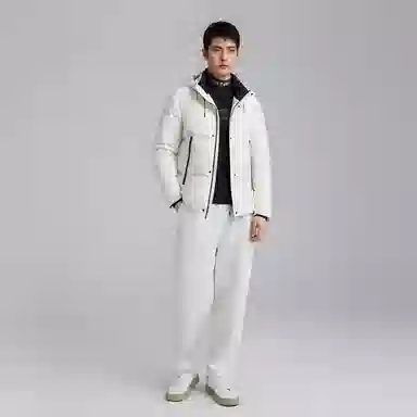 斯巴奴 加厚短款保暖连帽极寒羽绒服 男款