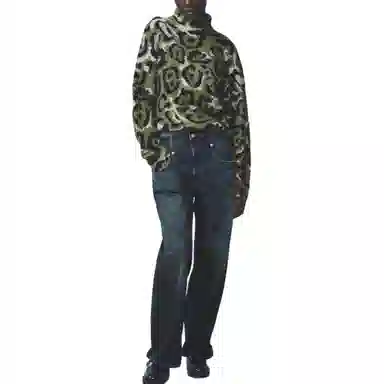 ZARA Animal Jacquard Pullover Knit
